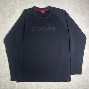 Spyder Active Shirt Men’s Large Black Long Sleeve Pro Web Thermal Performance